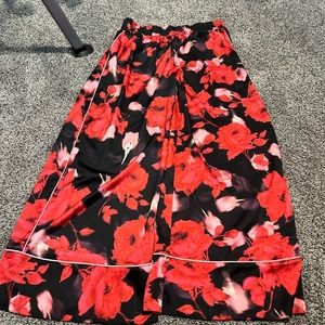 Victoria’s Secret wide leg floral silk pants